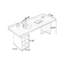 Bureau de direction rectangulaire à 3 tiroirs en bois massif brun noisette-2090283915