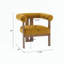 Chaise d'appoint moderne rembourrée avec accoudoirs ronds