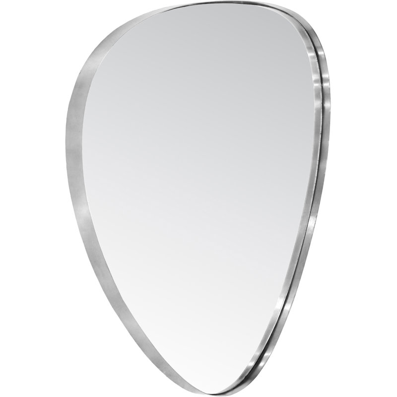 Mirsha Mirror, 24" x 17", Brushed Silver