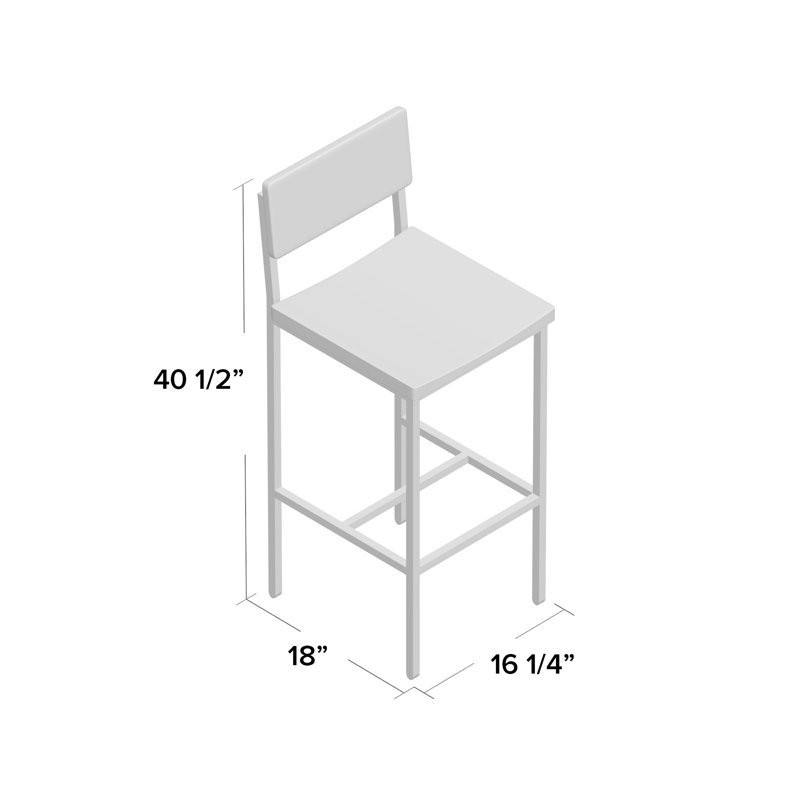 Tabouret en bois massif Memphis, Automne / rustique, Tabouret de bar d'une hauteur de siège de 30,25 p