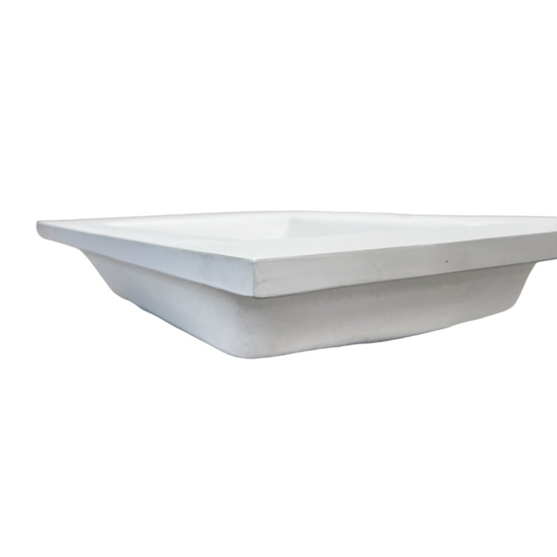 31'' White Concrete Single Bathroom Vanity Top with Integral Sink