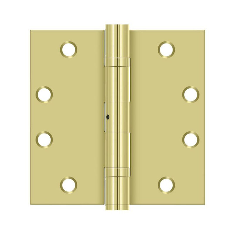 102'' x 102'' Steel Butt Bearing Hinge, Polished Brass