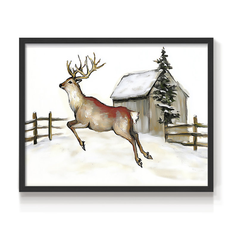 Chirstmas Art-DCCCXXV -Framed Print - Restickable, H 8 po x l 10 po, Noir, noir, noir, noir