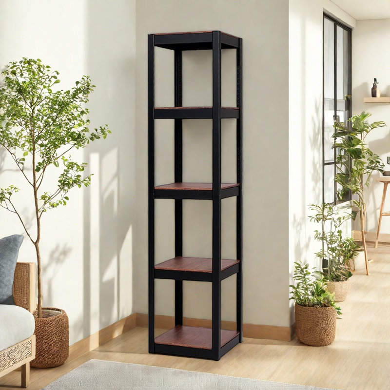 Andres, (4 tablettes) H 70,8 po x l 15,7 po x P 15,7 po, Noir