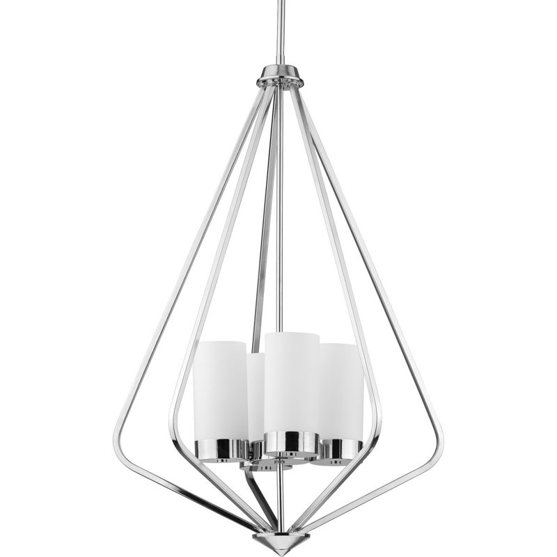 4 - Light Unique/Statement Pendant, Polished Chrome
