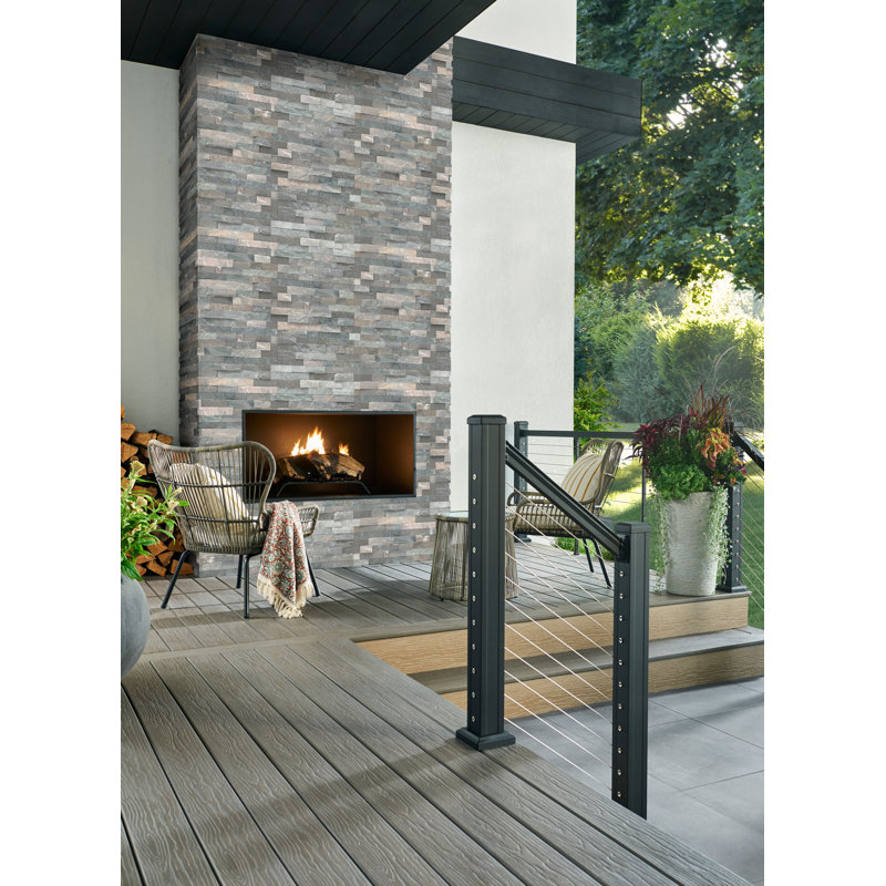 Stonecrest 6 in. x 24 in. Split Face Natural Stone Ledger Panel Wall Tile, Cobalt Mist