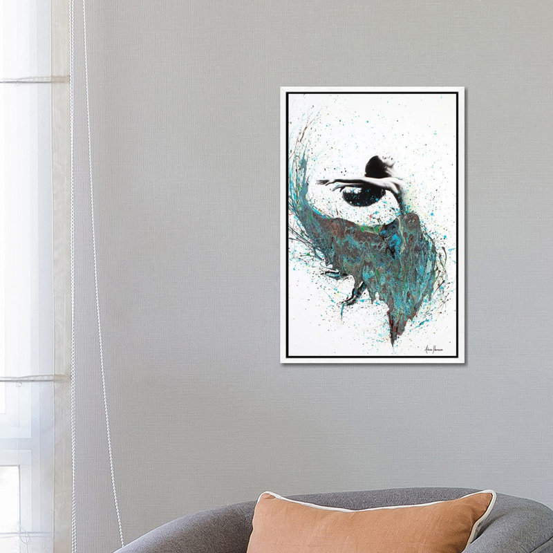 Geology Dance by Ashvin Harrison - Print on Canvas, 66.04 cm H x 45.72 cm W, White Framed