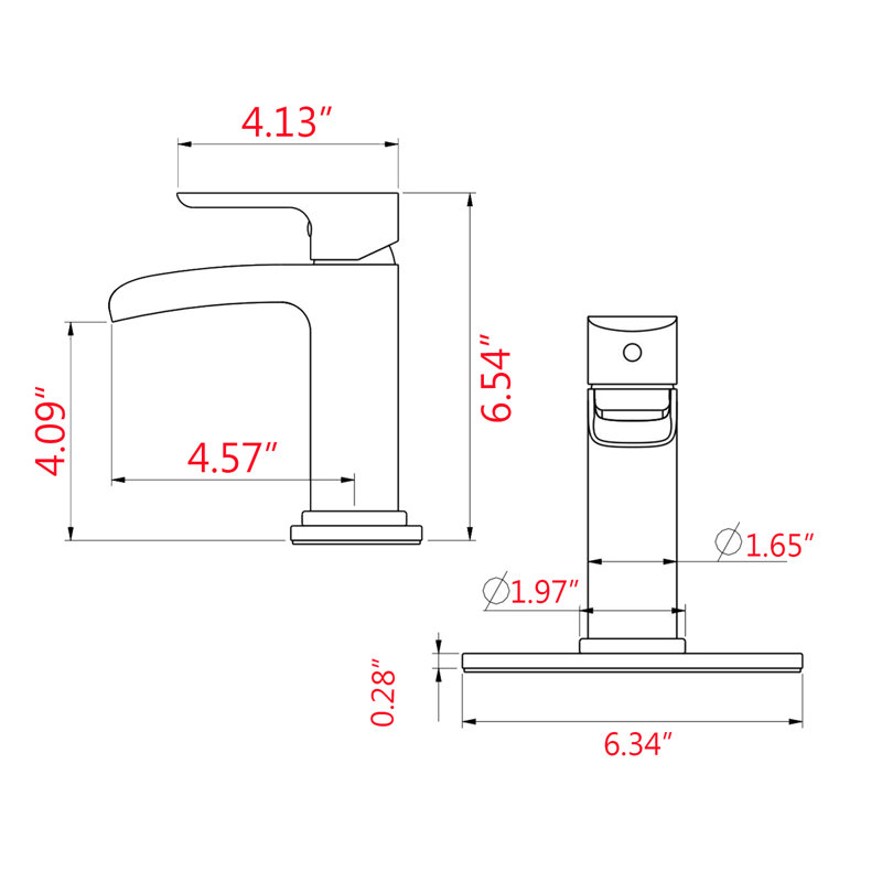 Single-Hole Single-handle Bathroom Faucet with Drain Assembly, Matte Black