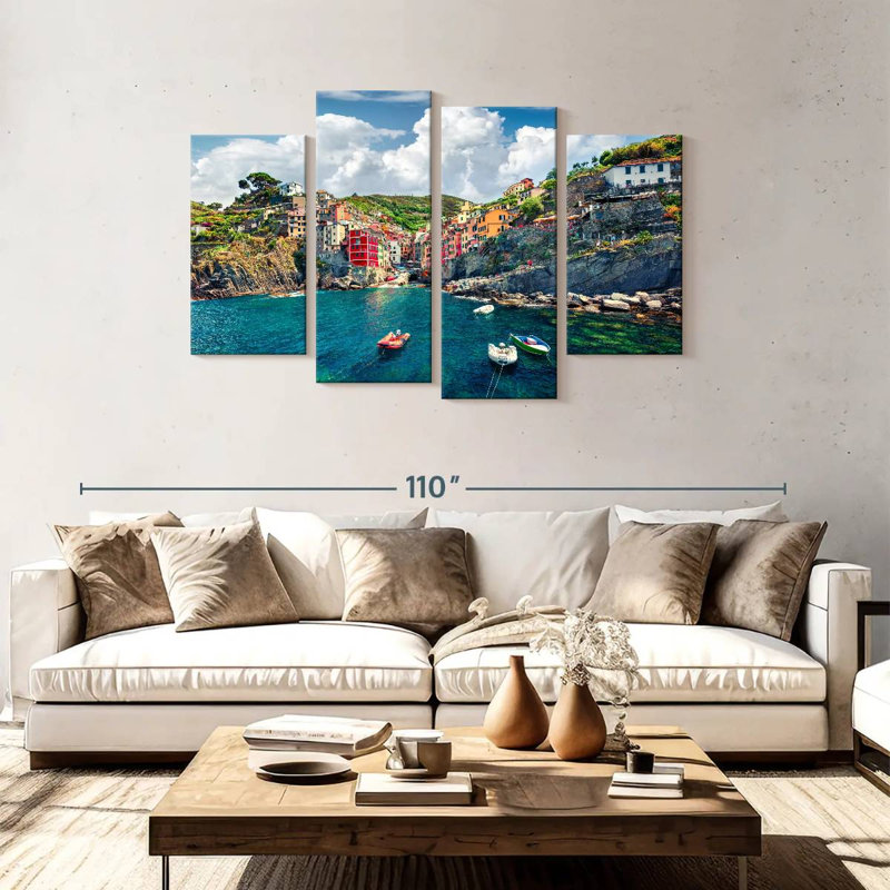 Nicci bord de mer Riomaggior, H 48 po x l 75 po