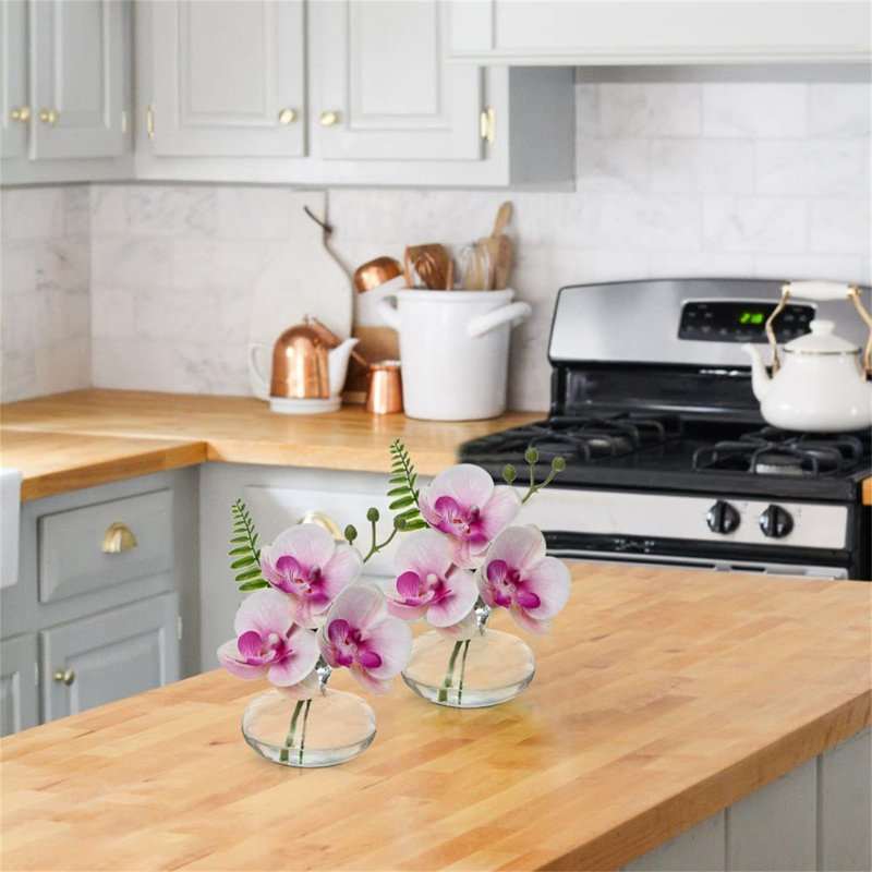 Arrangement in Vase, Purple, Clear