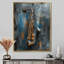 «Blue Gray Music Instument Saxophone», reproduction d'art mural-439446209-439446213
