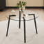 Tables de bout modernes, plateau rond en verre trempé de 42 po, pieds en métal noir