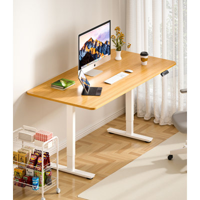Structure de bureau électrique à deux moteurs avec contrôleur de mémoire, pieds de table de bureau d'ordinateur réglables jusqu'à 47,3 po pour bureau à domicile, montage rapide