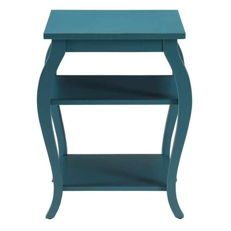 Teal 2-shelf End Table, Teal