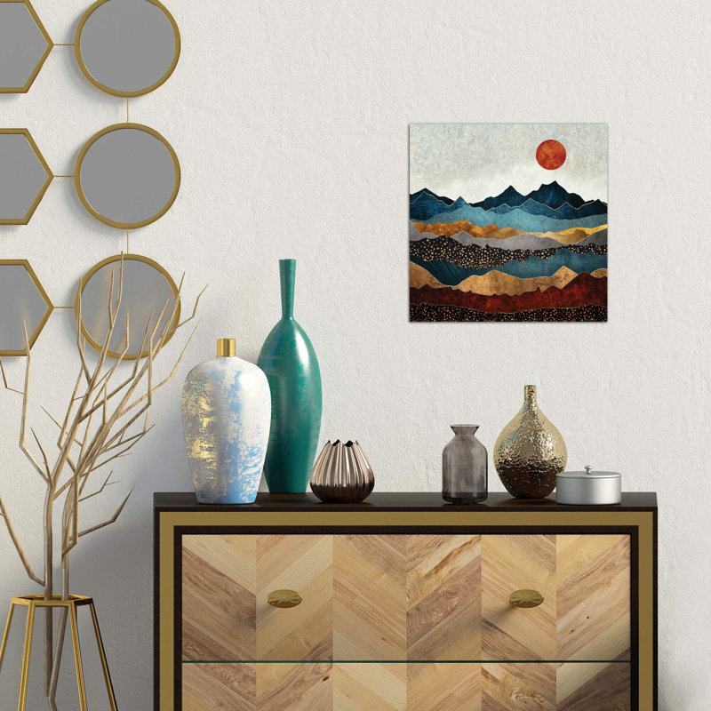 «Amber Dusk» par Spaceécur Designs - reproduction, Toile tendue, H 12 po x l 12 po x P 0,75 po
