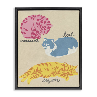 Funny Relaxing Cat Shapes Floating Frame, design by June Erica Vess