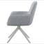 Chaise d'appoint à accoudoirs évasés gris clair et chrome
