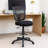Mea Drafting Stool Chair, Adjustable Height, Black Mesh, Chrome Footring