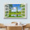 Window Scenery " Window View of Lake in The Forest Nature Pictures Rustic Scenic Relax Calm Ultra " Print