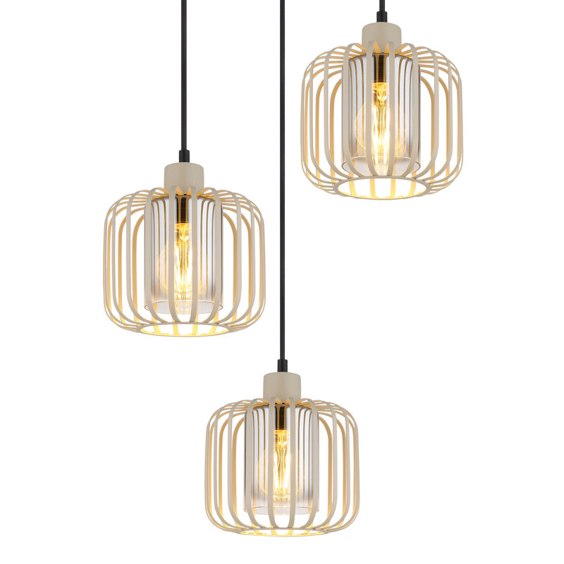 Aksh 3 - Light Natural Geometric Pendant