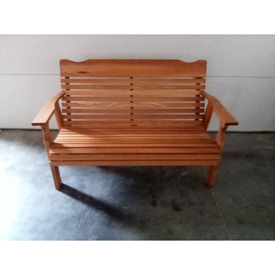 Banc de jardin en bois fabriqué Amish