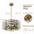 Adamma 19.68" W 5-Light Dimmable Drum Chandelier