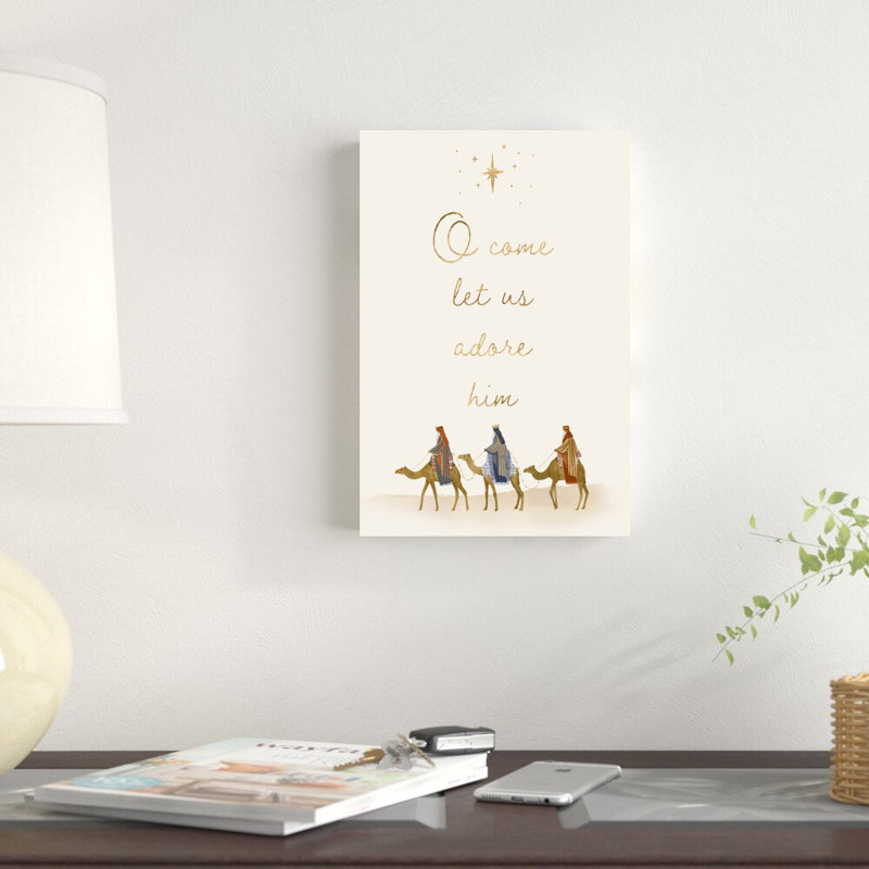 «Away In A Manger I» par Victoria Barnes, reproduction sur toile tendue, H 12 po x l 8 po