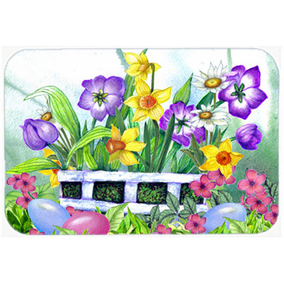Caroline's Treasures Finding Easter Eggs Glass Cutting Board
