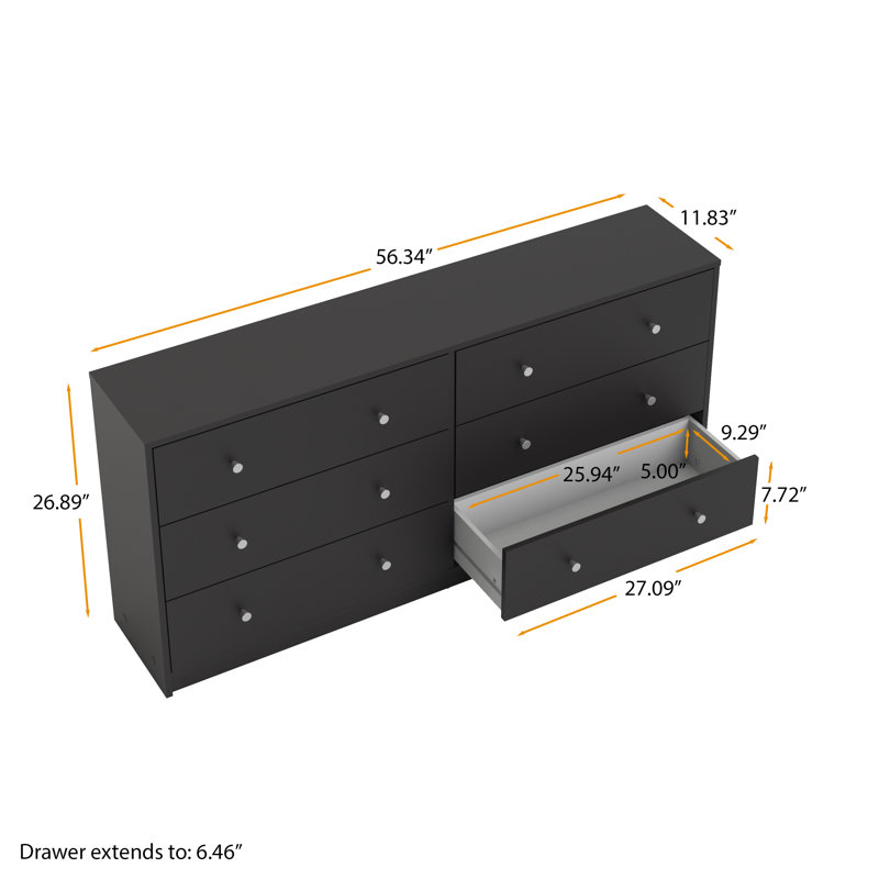 Clanton 56.34'' W 6 - Drawer Dresser