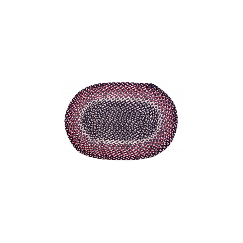 Tapis mauve en coton tressé Jubilee, Ovale 1 pi 8 po x 2 pi 6 po