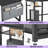 Bianco L-Shaped Desk with Hutch & Power Outlet, Gaming Desk Corner Computer Desk with Led Lights-162979162