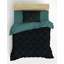 Ensemble de housse de couette simple de qualité supérieure bleu pétrole 55,1 x 78,7 pouces Ranforce | 100% coton, 145 fils | Lavable à la machine, housse de couette et enveloppe à fermeture à boutons | Impression réactive élégante pour chambre à coucher confortable-118908857-118908861