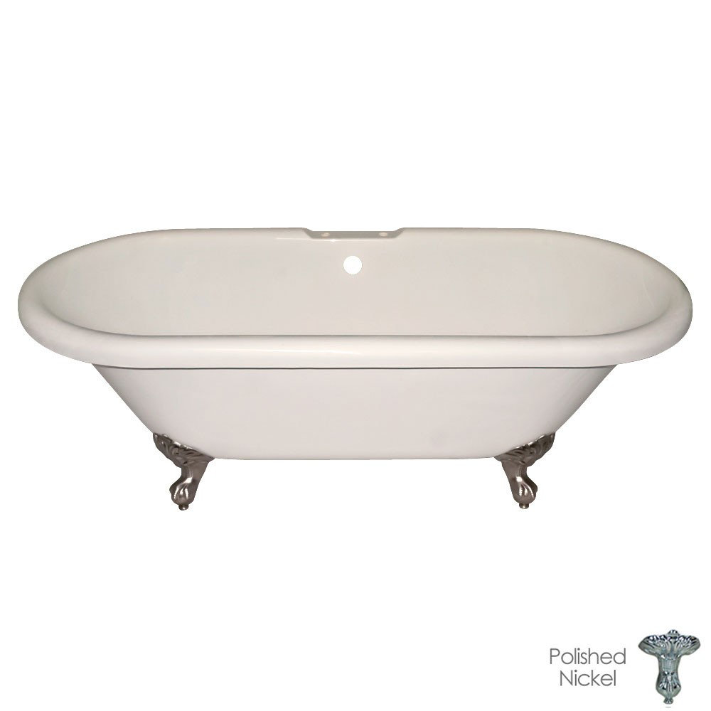 Halifax 70.5'' x 31.5'' Freestanding Soaking Acrylic Bathtub Chevington Feet 