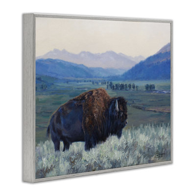 Bison & Country Mountains Giclee Art by © David Graham