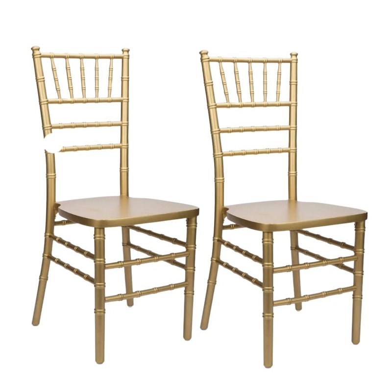 Ensemble de 2 chaises ToughWood Chiavari par Chivari, Or, 2