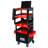 4 LEVEL MULTI PURPOSE TROLLEY FOR DIAGNOSTICS-BLACK+RED