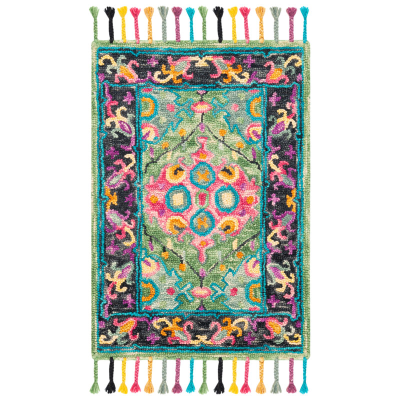 Vahakn Hand Tufted Wool Oriental Rug, Rectangle 2'3" x 5'