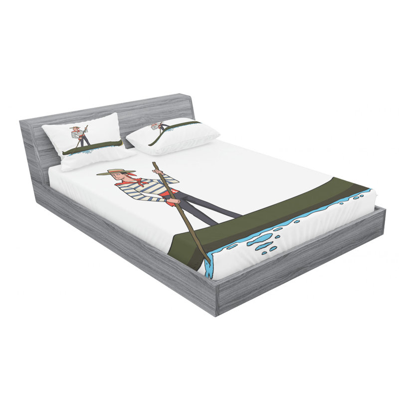 Microfiber Sheet Set, Queen Sheet Set with Fitted Sheet