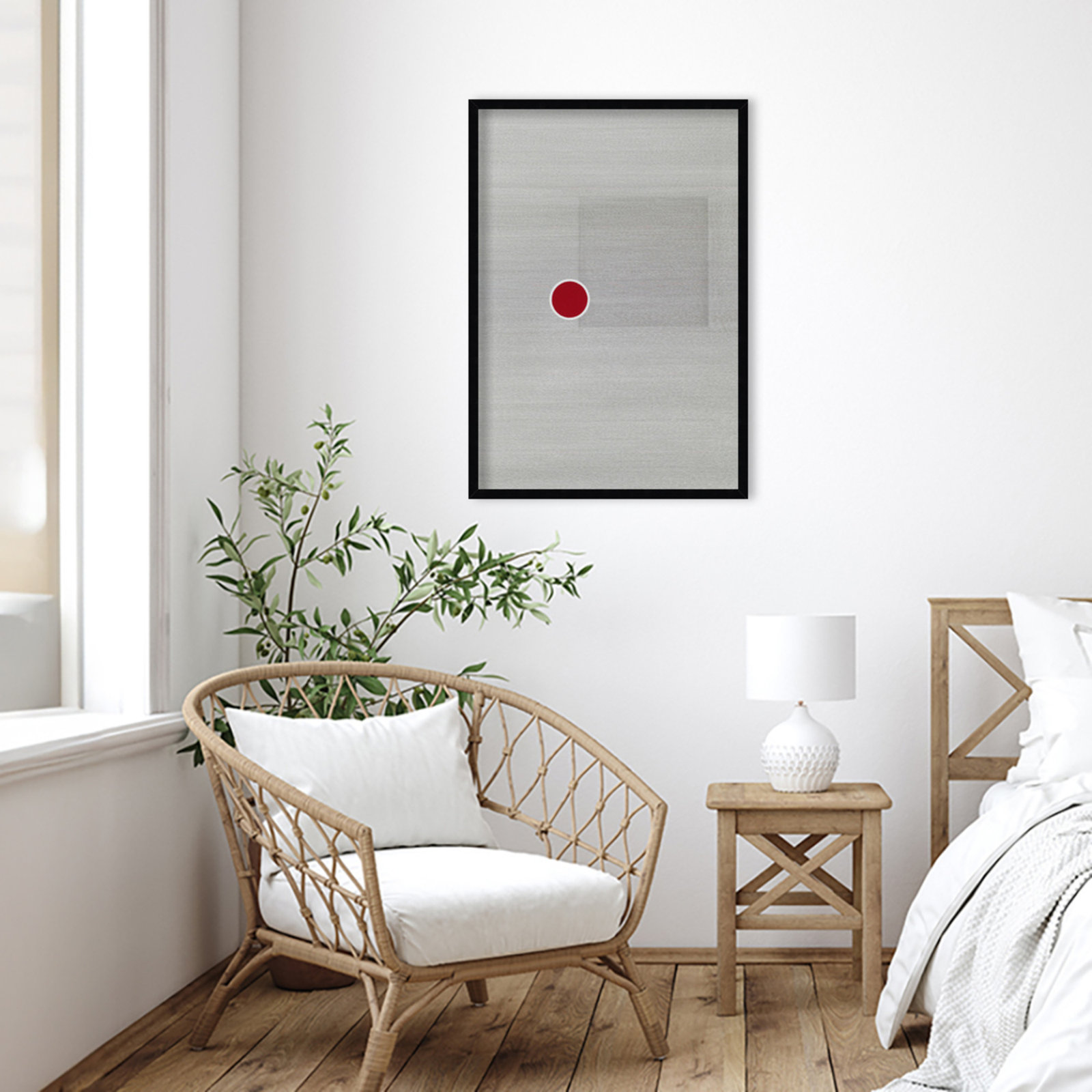 Masako by Alex Dunn, 33" H x 23" W x 1" D, Black