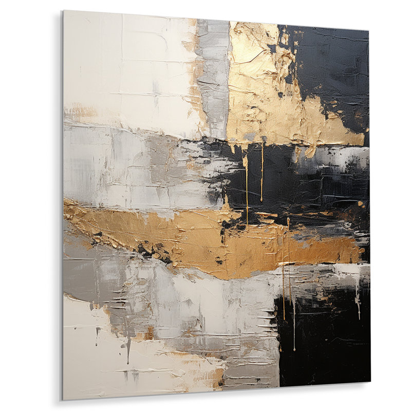 - Impression d'art mural abstrait en spirale en métal, H 20 po x l 12 po x P 1 po