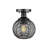 Jacqualynn Semi-Flush in Matte Black with Matte Black Shade