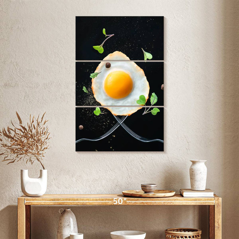 Yarlin Fried Egg For Breakfast, 38" H x 24" W