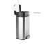 Poubelle à pédale rectangulaire en acier inoxydable 13 gallons avec couvercle à fermeture en douceur 13 gallons