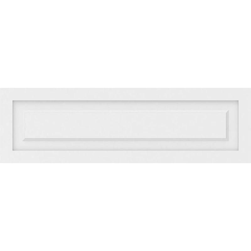 Panneau mural Harrison 3D en blanc, H 12 po x l 40 po x P 0,63 po
