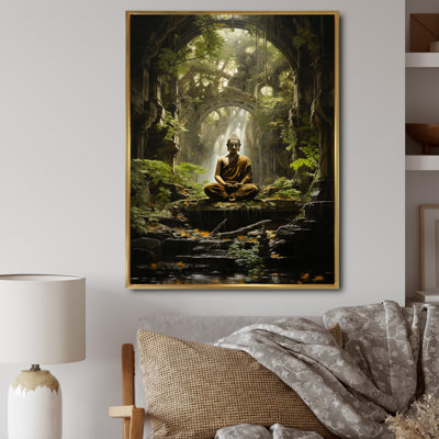 " Green Buddhist Art Buddhas Enlightenment "