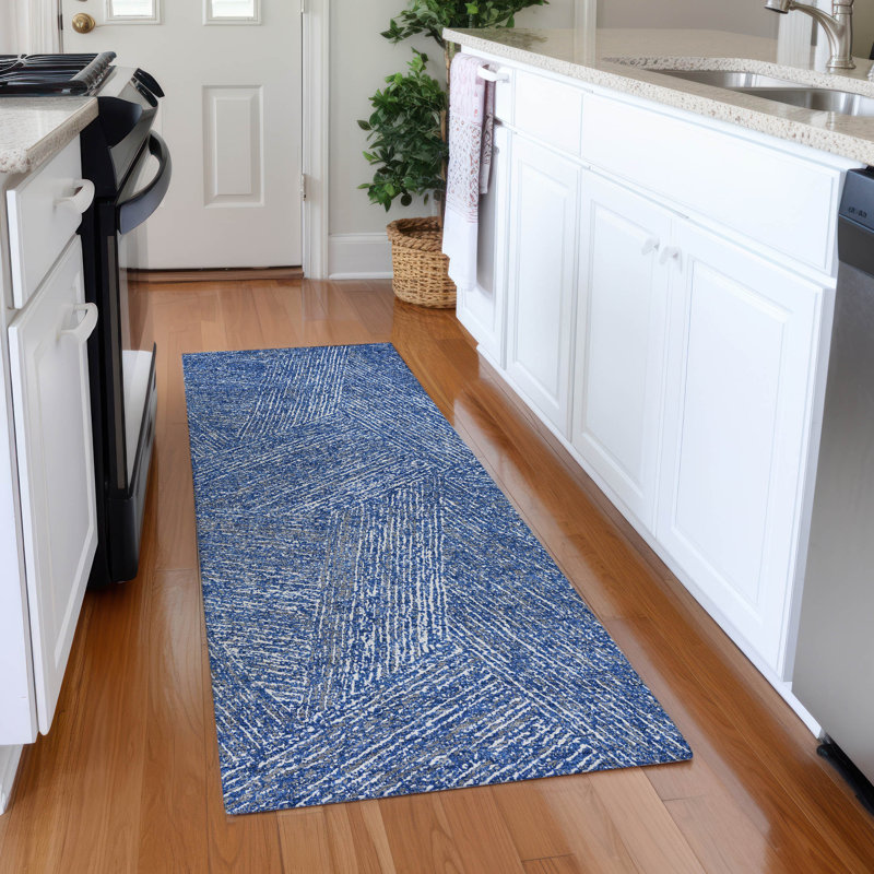 Premium Machine Washable Finchley AMF991 Lines Rug, Runner 2'3" x 7'6"