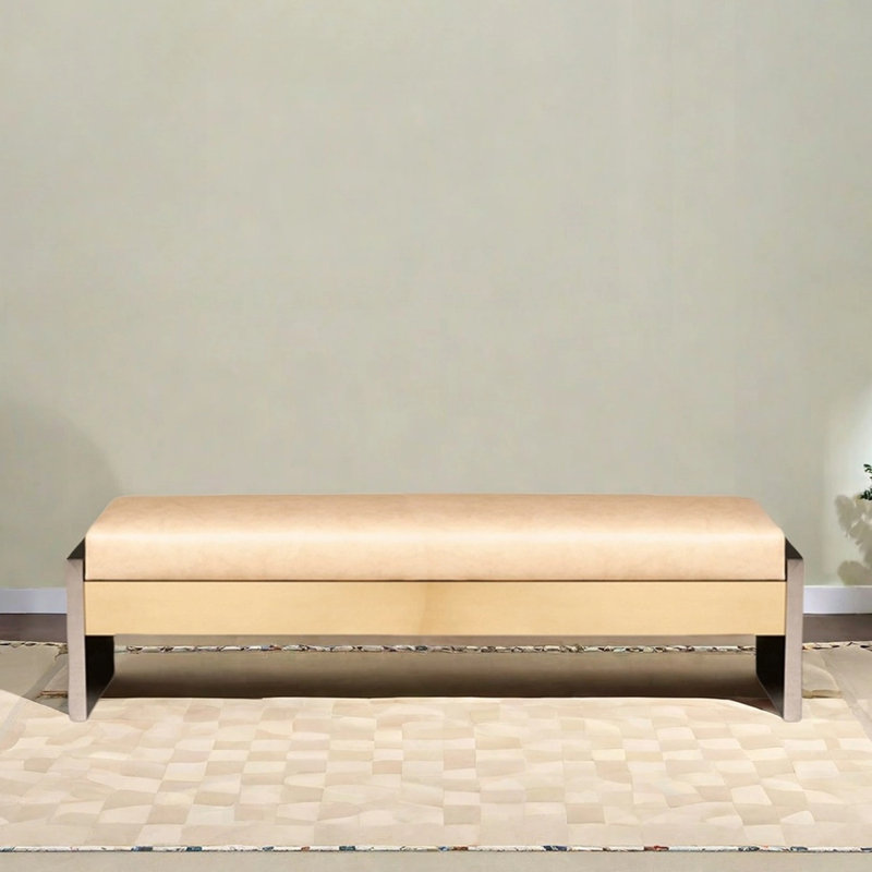 Banc simple pour vêtements, H 17,72 po x l 70,87 po x P 19,69 po