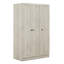 Penderie à 3 portes avec tablettes, gris
