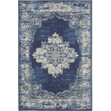 Tapis bleu marine rétro Golf Grafix 5 pi 3 po x 7 pi 3 po