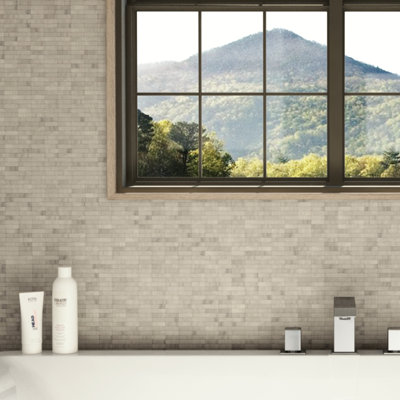 Urbain 11.42'' W x 11.57'' L Natural Stone Peel and Stick Mosaic Tile